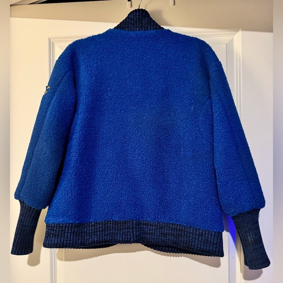 RARE Vivienne Westwood Anglomania Varsity Teddy Jacket Blue Size 36 Small EUC - Picture 2 of 10